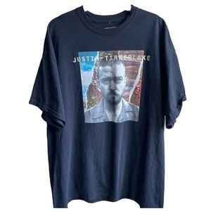 Justin Timberlake Man of the Woods Tour T-Shirt XXL Black Graphic Band Tee